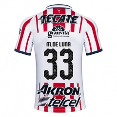 18-19 Deportivo Guadalajara Chivas M DE Luna 33 Home Soccer Jersey Shirt