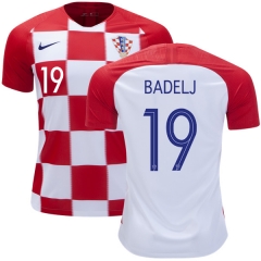 Croatia 2018 World Cup Home MILAN BADELJ 19 Soccer Jersey Shirt