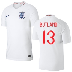 England 2018 FIFA World Cup JACK BUTLAND 13 Home Soccer Jersey Shirt