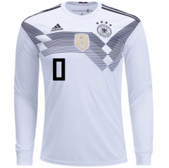 Germany 2018 World Cup Home Long Sleeve Personalized Soccer Jersey Shirt