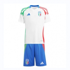 Children 2024 Euro Cup Italy Away Soccer Kits