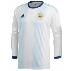 Argentina Copa America 2019 Long Sleeve Home Soccer Jersey Shirt