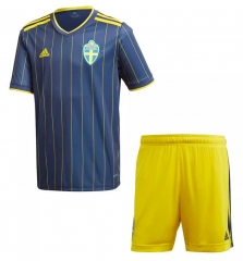 Children Sweden 2020 Away Soccer Uniforms