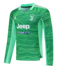 Long Sleeve 21-22 Juventus Green Goalkeeper Soccer Jersey Shirt