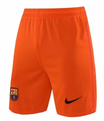 21-22 Barcelona Orange Goalkeeper Soccer Shorts