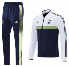 21-22 Juventus White Navy Training Jacket and Pants