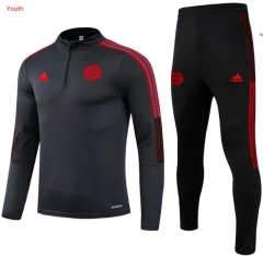 Children Youth 21-22 Bayern Munich Grey Training Top and Pants