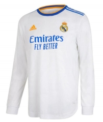 Player Version Long Sleeve 21-22 Real Madrid Home Soccer Jersey Shirt