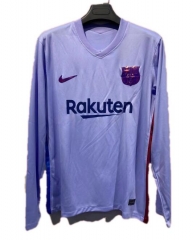 Long Sleeve 21-22 Barcelona Away Soccer Jersey Shirt