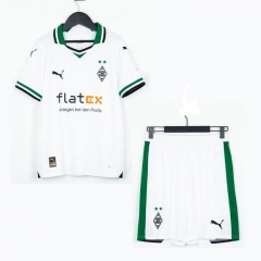 Children Kit 23-24 Borussia Monchengladbach Home Soccer Uniforms