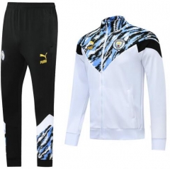 20-21 Manchester City White Training Jacket with Pants