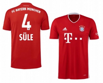 Niklas Süle 4 Bayern Munich 20-21 Home Soccer Jersey Shirt