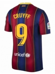 CRUYFF 9 Barcelona 20-21 Home Soccer Jersey Shirt