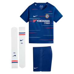 18-19 Chelsea Home Children Soccer Jersey Whole Kit Shirt + Shorts + Socks