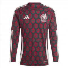Long Sleeve 2024 Copa America Mexico Home Soccer Jersey Shirt