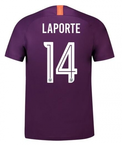 18-19 Manchester City Laporte 14 UCL Cup Third Soccer Jersey Shirt