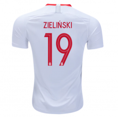 Poland 2018 World Cup Home Piotr Zielinski Soccer Jersey Shirt