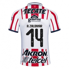 18-19 Deportivo Guadalajara Chivas A. ZALDIVAR 14 Home Soccer Jersey Shirt