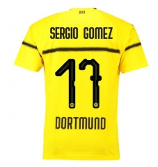 18-19 Borussia Dortmund Sergio Gomez 17 Cup Home Soccer Jersey Shirt