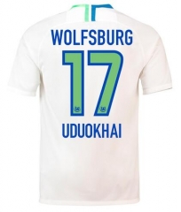 18-19 VfL Wolfsburg UDUOKHAI 17 Away Soccer Jersey Shirt