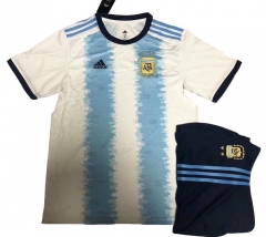 Argentina Copa America 2019 Home Soccer Jersey Kits (Shirt+Shorts)