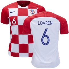 Croatia 2018 World Cup Home DEJAN LOVREN 6 Soccer Jersey Shirt