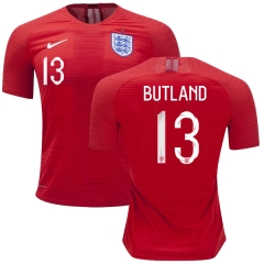 England 2018 FIFA World Cup JACK BUTLAND 13 Away Soccer Jersey Shirt