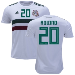 Mexico 2018 World Cup Away JAVIER AQUINO 20 Soccer Jersey Shirt