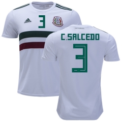Mexico 2018 World Cup Away CARLOS SALCEDO 3 Soccer Jersey Shirt