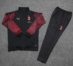 18-19 AC Milan Black Training Suit (Jacket+Trouser)