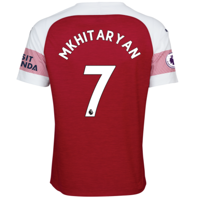 18-19 Arsenal Henrikh Mkhitaryan 7 Home Soccer Jersey Shirt