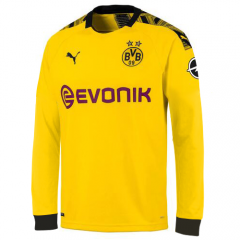 Long Sleeve 19-20 Borussia Dortmund Home Soccer Jersey Shirt