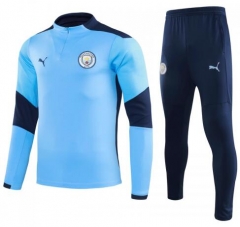 20-21 Manchester City Light Blue Training Top and Pants
