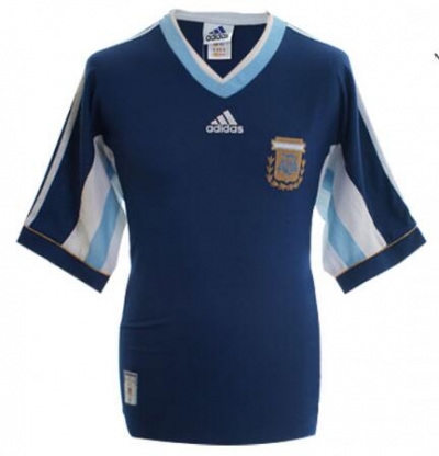 Retro 1998 World Cup Argentina Away Soccer Jersey Shirt