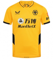 21-22 Wolverhampton Wanderers Home Soccer Jersey Shirt