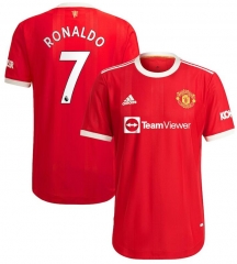 Ronaldo #7 Player Version 21-22 Manchester United Home Soccer Jersey Shirt