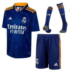 Children 21-22 Real Madrid Away Soccer Full Kit