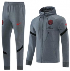 21-22 PSG Grey Hoodie Jacket and Pants