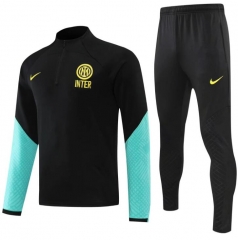 22-23 Inter Milan Black Green Training Sweatshirt and Pants