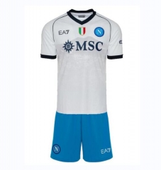 Children Kit 23-24 Napoli Away Soccer Uniforms