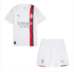 Children 23-24 AC Milan Away Soccer Uniforms