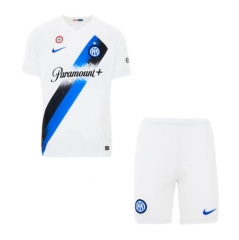 Children 23-24 Inter Milan Away Soccer Uniforms