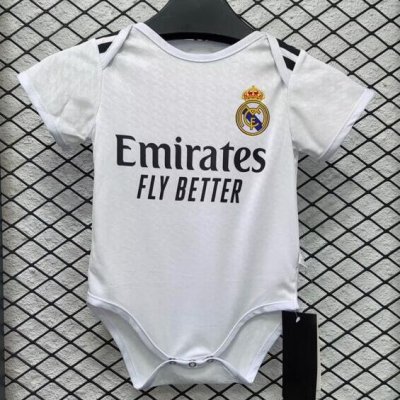 Little Kids 24-25 Real Madrid Home Soccer Babysuit