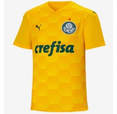 20-21 Palmeiras Yellow Goalkeeper Soccer Jersey Shirt