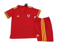 Children 2020 Euro Wales Home Soccer Uniforms