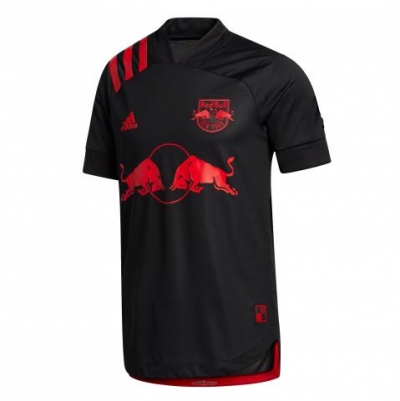 Player Version 20-21 New York Red Bulls Away Black Soccer Jersey Shirt