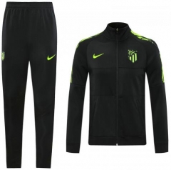 20-21 Atletico Madrid Black Tracksuits Jacket and Pants