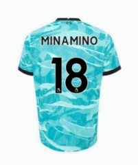Takumi Minamino 18 Liverpool 20-21 Away Soccer Jersey Shirt