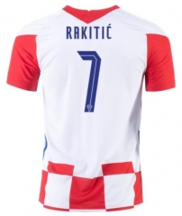 IVAN RAKITIĆ #7 2020 EURO Croatia Home Cheap Soccer Jerseys Shirt