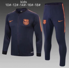 18-19 Children Barcelona Royal Blue Training Suit
